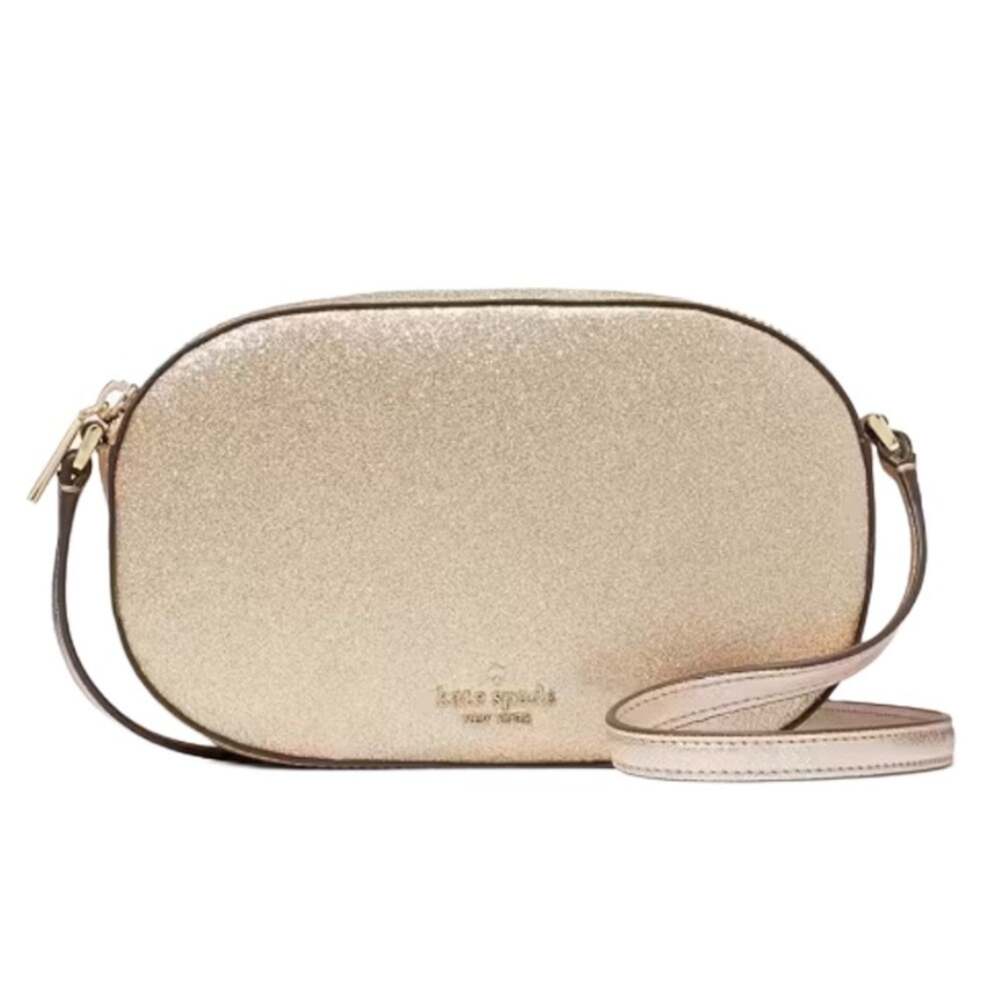 kate spade Glimmer Oval Camera Bag - Gold Retail $299